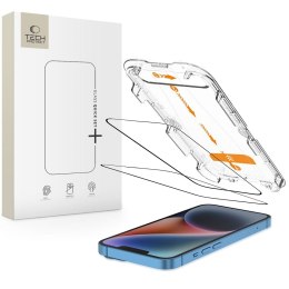 Szkło hartowane na iPhone 13 / 13 PRO / 14 / 16e z ramką instalacyjną Quick Set+ - 2 szt.