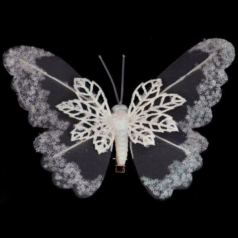 Elegancka brokatowa dekoracja Motyl na klamerce