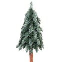 Sztuczna Choinka Marcinek na Naturalnym Pniu - Polski Produkt, Wys. 120 cm, Kolor Zielono-biały, Gotowa do Rozłożenia, Świeża z 