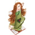 Anioł stojący w kolorze zielonym 24 cm