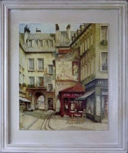 Obraz Paryska Kamienica z Efektem Postarzania 40x49 cm - Część Serii