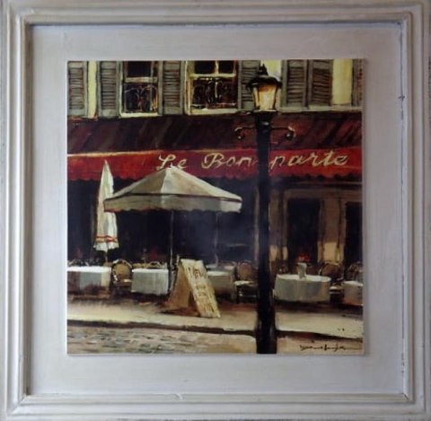Obraz Postarzana Ulica Paryska 44x44 cm - Część Tryptyku