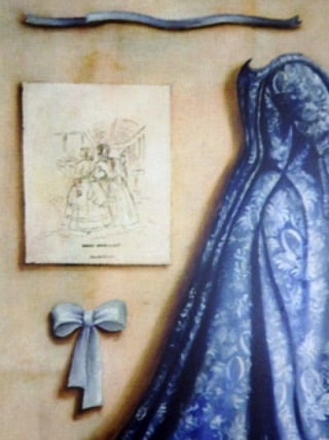 Obraz suknia niebieska 41x48 cm