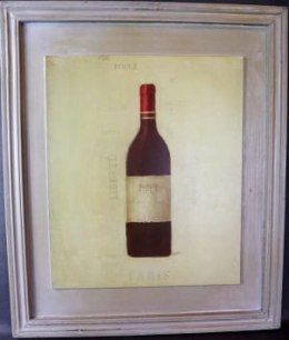 Postarzany Obraz Wina Czerwonego 40x50 cm - część dwuczęściowej serii