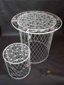 Taboret z motywem Róży w Stylu Prowansalskim, Metaloplastyka