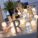 Bawełniane kule świetlne LED, 10 sztuk, multikolor, zasilane bateriami, fi 5 cm, brązowo-beżowo-białe.