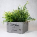 Drewniana Mini Osłonka na Kwiaty Garden z Uchwytami ze Sznura