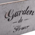 Średnia, Drewniana Doniczka-Osłonka Garden w Stylu Vintage z Uchwytami