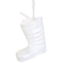 Zestaw 4 Białych Zawieszek Styropianowych w Kształcie Butów w Boksie PVC