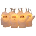 Lampki choinkowe 10 led Mikołaje na sznurze