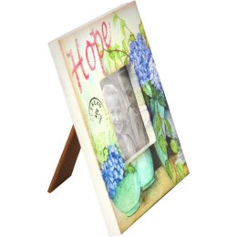 Ramka na zdjęcie stojąca kremowa postarzana 14,5 x 14,5 cm