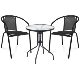 Zestaw bistro 2+1 czarny