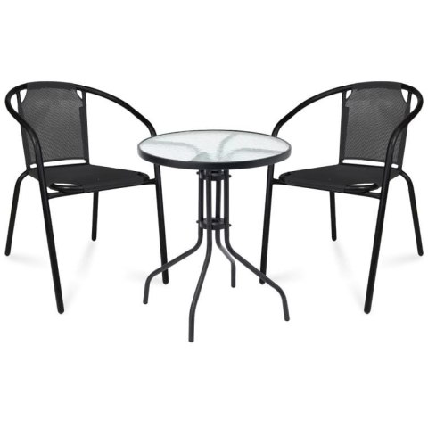 Zestaw bistro 2+1 czarny