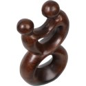 Ceramiczna Figurka Para w Kolorze Brązowym 25x6x14 cm z Antypoślizgowymi Gumkami