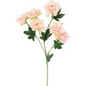 GAŁĄZKA SZTUCZNYCH MINI PIWONII W KOLORZE ŁOSOSIOWYM - 60 CM