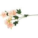 GAŁĄZKA SZTUCZNYCH MINI PIWONII W KOLORZE ŁOSOSIOWYM - 60 CM