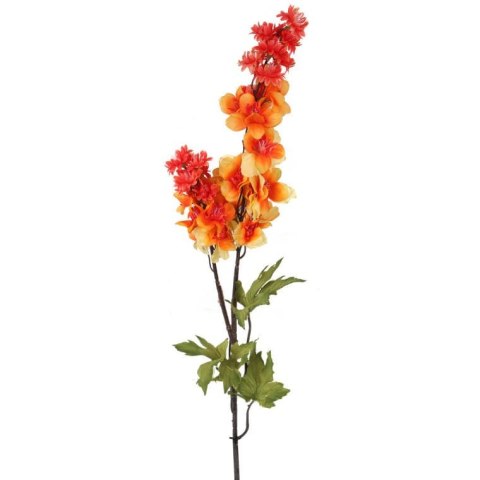 Sztuczna Gałązka Ostróżki Pomarańczowej - Jesienny Design 110 cm
