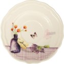 Zestaw 2 filiżanek i 2 talerzyków ceramicznych z kwiatami w wazonie w prezentowym opakowaniu