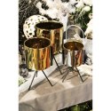 Złota Osłonka Ceramiczna na Czarnym Metalowym Trójnogu 23 cm