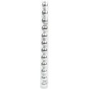 Komplet 12 bombek plastikowych w kolorze srebrnym 6 cm
