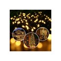 Lampki Choinkowe 1000 LED Z Synchronizacją Muzyczną i Ściemniaczem, Zewnętrzne IP44, Ciepły i Zimny Biały, Kompatybilne z IOS i 