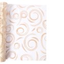 Organza Złota z Brokatowym Wzorem na Szpuli 35 cm x 5m