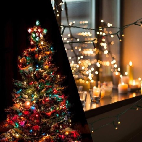 Sznur Zewnętrznych Lamp Choinkowych 400 LED Ciepły Biały IP44, Długość 19,95 m