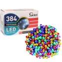 Wielobarwne Lampki Świąteczne Typu Gąsienica - 384 LED, Przeznaczone do Użytku Zewnętrznego, IP44, Długość 3m + 2m Przewód Sieci