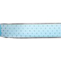 Wstążka dekoracyjna świąteczna błękitno srebrna 5 cm x 2,7 m