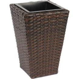 Osłonka na Doniczkę Technorattan z Aluminiową Konstrukcją 36cm - Kolor Brązowy