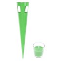 Pochodnia zapachowa z citronellą - Metalowa, zielona, 36cm, do użytku na zewnątrz