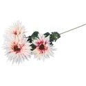 Gałązka z 3 kremowymi Gerberami - Kwiat sztuczny wysokiej jakości, 80 cm