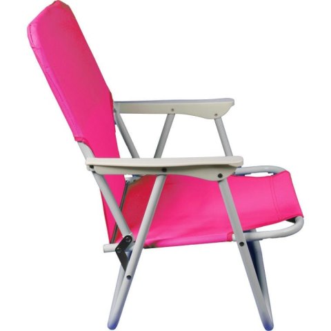 Krzesło Turystyczne Składane Plażowe Leżak Fotel PINK