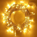 Lampki choinkowe zewnętrzne 100 LED, biały ciepły, z kontrolerem 8 funkcji i miedzianymi przewodami, zasilanie sieciowe
