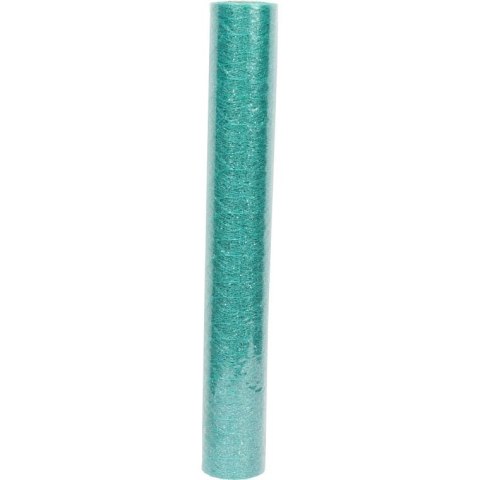 ORGANZA TURKUSOWA Z NADRUKIEM BROKATOWYM 0,50 x 10 m