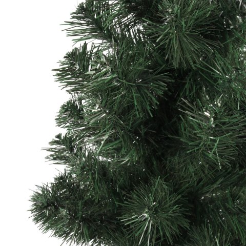 Świąteczna Choinka Dekoracyjna Zielono-Srebrna 70 cm z Stojakiem