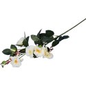 Sztuczna Gałązka z 5 Kremowymi Różami i Pąkami - Dekoracja Premium 72cm