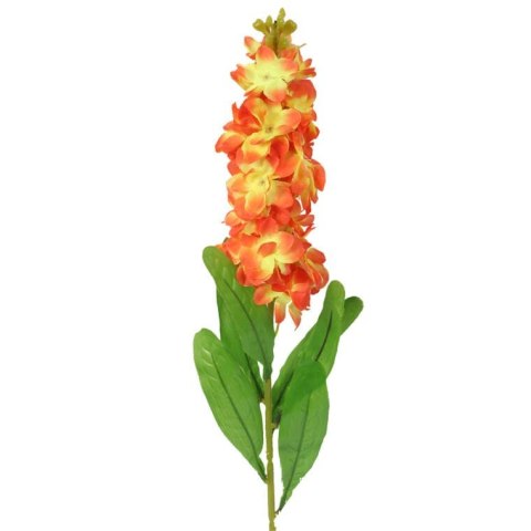 Sztuczna Lewkonia Wysokiej Jakości w Kolorze Pomarańczowym o Wysokości 84 cm