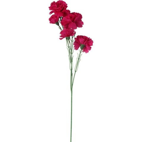 Gałązka Dekoracyjna z 5 Ciemno Fioletowych Goździków - Realistyczny Wygląd, 68 cm