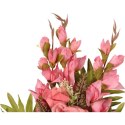 Bukiet płaska wiązanka nagrobna mix gladioli róż i piwonii 68cm różowy