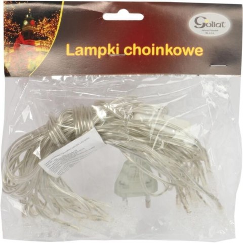 Lampki Dekoracyjne Białe Motylki 20 LED na Przezroczystym Przewodzie