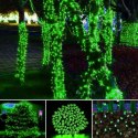 Zielone Lampki Choinkowe LED do Użytku Wewnętrzynego, 100 sztuk, Odporna na Przepalenie Jednej Diody, Zasilanie Sieciowe