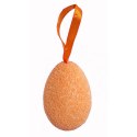 Komplet 3 Dekoracyjnych Jajek Wielkanocnych na Zawieszce, 10cm, Kolor Pomarańczowy