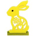 Zajączek wielkanocny z pianki figurka stojąca żółty 24cm