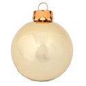 Złote Bombki Szklane z Brokatowym Dekorem - Komplet 5 szt. 6 cm